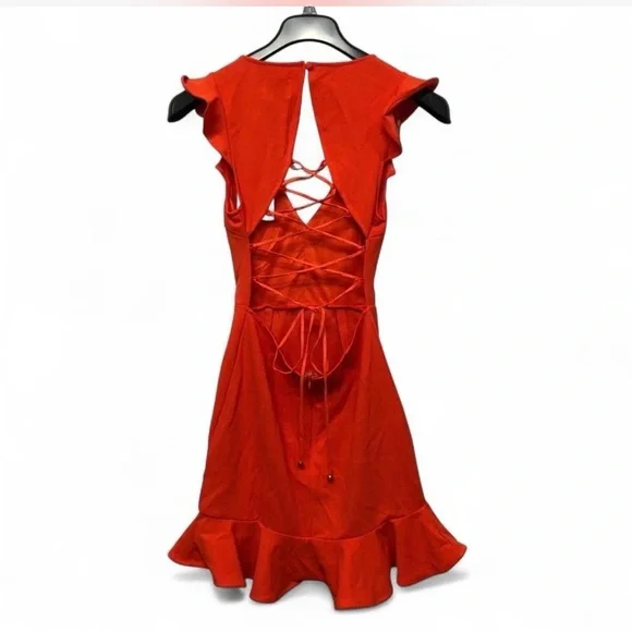 Hello Molly Vibrant Red Mini Dress - Picture 2 of 7